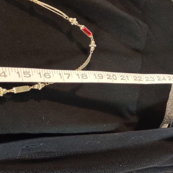 💎 Red and gold colored necklace - Picture 2 of 9